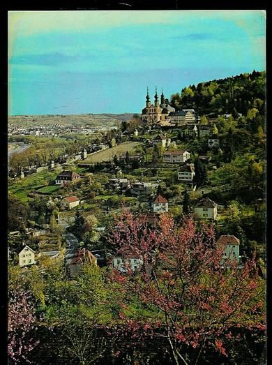 WURTZBURG- Blick vom Marienberg auf die Wallfahrtskirsche Kappele.