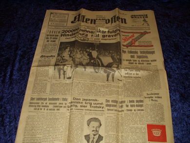 1934 nr 393 Aftenposten morgennummer