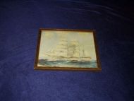 Lite og pent seglskutebilde fra 50 tallet