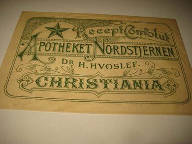 APOTHEKET NORDSTJERNEN CHRISTIANIA 1800 tallet?