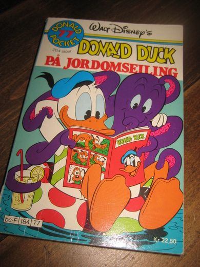 DONALD DUCK PÅ  JORDOMSEILING. Bok nr 77, 1. utgave.