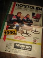 Og stolen med Gunnar Halle og Kjetil Osvold brosjyre fra P Larsen 80 tallet