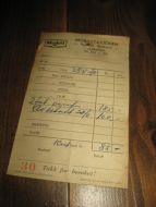 Kvitering fra Mobilstasjonen Sykkylven 28 8 70