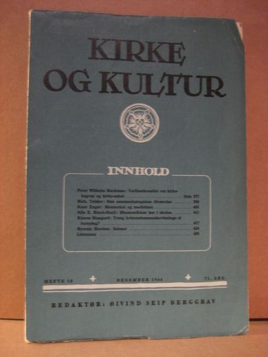 1966 nr 010 KIRKE OG KULTUR