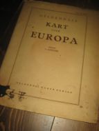 Gyldendals KART OVER EUROPA 40 tallet