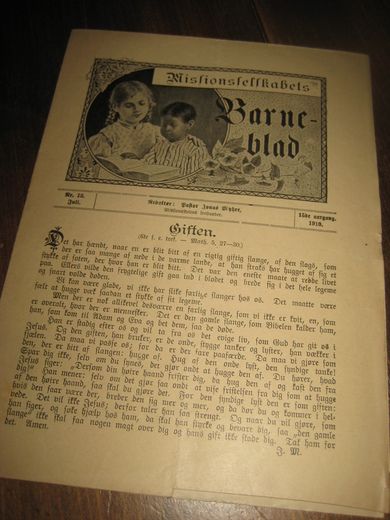 1910 nr 013 Missionsselskabets Barneblad