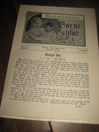1912 nr 019 Missionsselskabets Barneblad