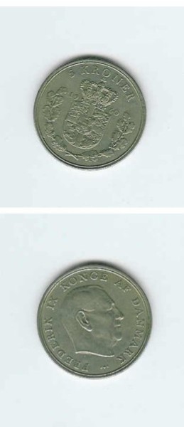 1960, 5 kroner, Danmark