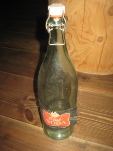 Flaske fra TØNSBERG BRYGGERI, Club SODA. 1956.