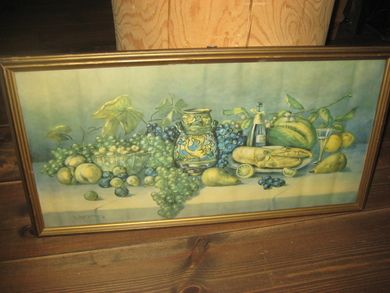 Pent bilde i glass og ramme 40-50 tallet