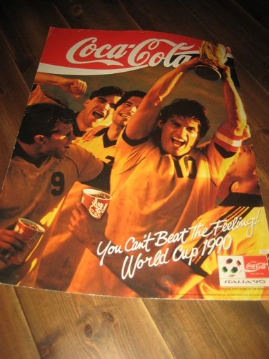Reklameplakat, Coca Cola Italia 90. 80 tallet.