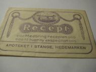 Apoteket i Stange Hedemarken tidleg 1900