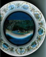 Ricordo di CAPRI pyntetallerken i porselen