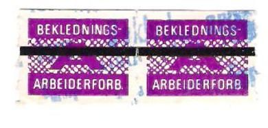 Fagforeningsmerke fra beklednings arbeiderforbundet 2 striper