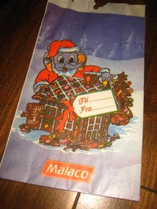 Reklamepose fra Malaco, 80 tallet.