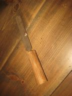 Gammel fil med trehandtak fra eldre skomakeri 40-50 tallet