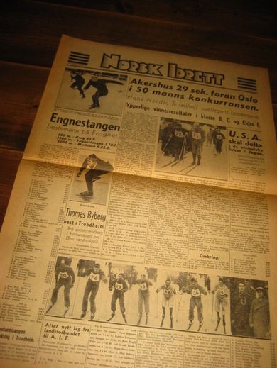 NORSK IDRETT 1938 10 januar