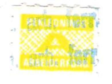 Gult fagforeningsmerke fra Beklednings Arbeider Forbundet enkeltmerke