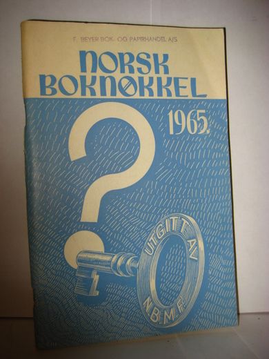 NORSK BOKNØKKEL, 1965.