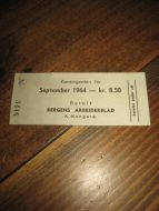 Kontingent for BERGENS ARBEIDERBLAD,  SEPTEMBER 1964. 