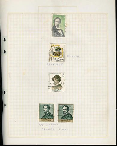 Lot spanske   frimerker fra  1965-69