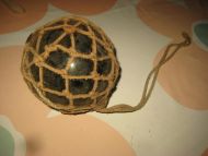 Kavlkule med pent tauverk ca 12 cm i diameter Mørk grønn Gammel