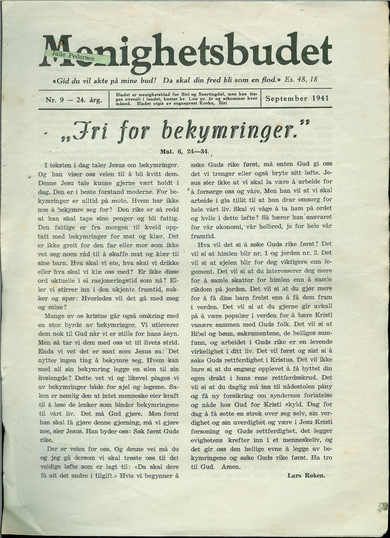 1941 nr 009 Menighetsbudet