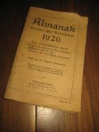 1920, ALMANAKK FOR ÅRET EFTER KRISTI FØDSEL. DEN SØNNENFJELDSKE UTGAVE.
