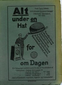 Reklamesak fra 1914: Alt under en Hat