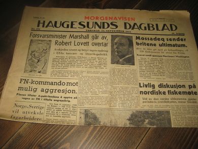 1951 nr 212 HAUGESUNDS DAGBLAD