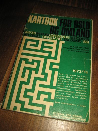 KARTBOK FOR OSLO OG OMEGN 1973-74