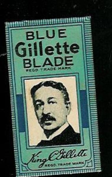 BLUE Gilette BLADE fra Gilette Industries, London.
