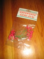 Uåpna pakke med juledekorasjon 70-80 tallet