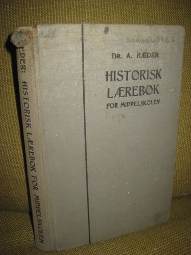 RÆDER: HISTORISK LÆREBOK FOR MIDDELSKOLEN. 1932.