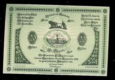 NOTGELD ST AEGIDI 1920