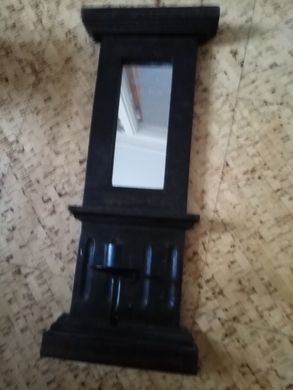 Lysestake med speil ca 47 cm høg dekorativ