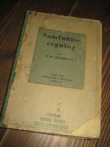 JENSENIUS: Samfunnsregning. Med facitbok. 1941.