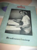 Bruksanvisning for ADWEL REGNEMASKIN. 50-60 tallet.