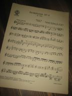 Johannes Brahms Op. 98, No 3. Symphonie nr 4, III. sats. Violino II. 1927.
