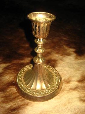 Pen gammel lysestake fra 50 tallet ca 16 cm høg