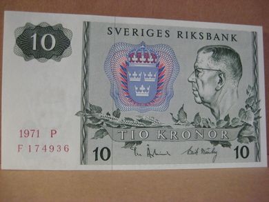 1971 P F174936 10 KRONOR