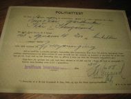 POLITIATTEST om kjøp av sprengto, tennmidler og ammunisjon. 24/1 1958.