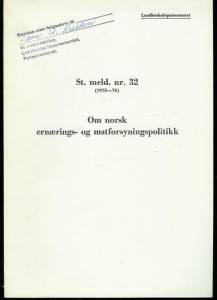 Om norsk ernærings- og matforsyningspolitikk. 1975-76