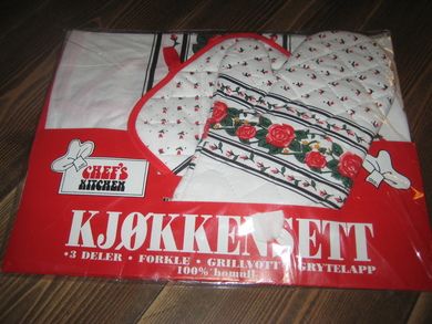 Ubrukt kjøkkensett 70 tallet