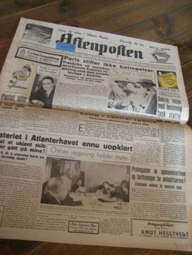 1939 nr 100 morgen Aftenposten