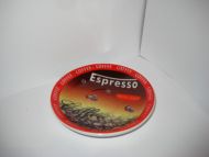 Tefat med reklame for Espresso kaffe. 70-80 tallet.