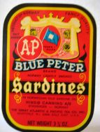 BLUE PETER SARDINES. A&P.
