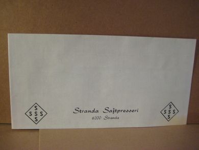 Stranda Saftpresseri, Stranda. Pen og ubrukt konvolutt fra eldre dager.