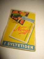 Forsida på eldre fyrstikkeske NORGE I SYLTETIDEN 60 tallet