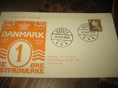 POSTFRIMERKE HASLEV 30 6 67